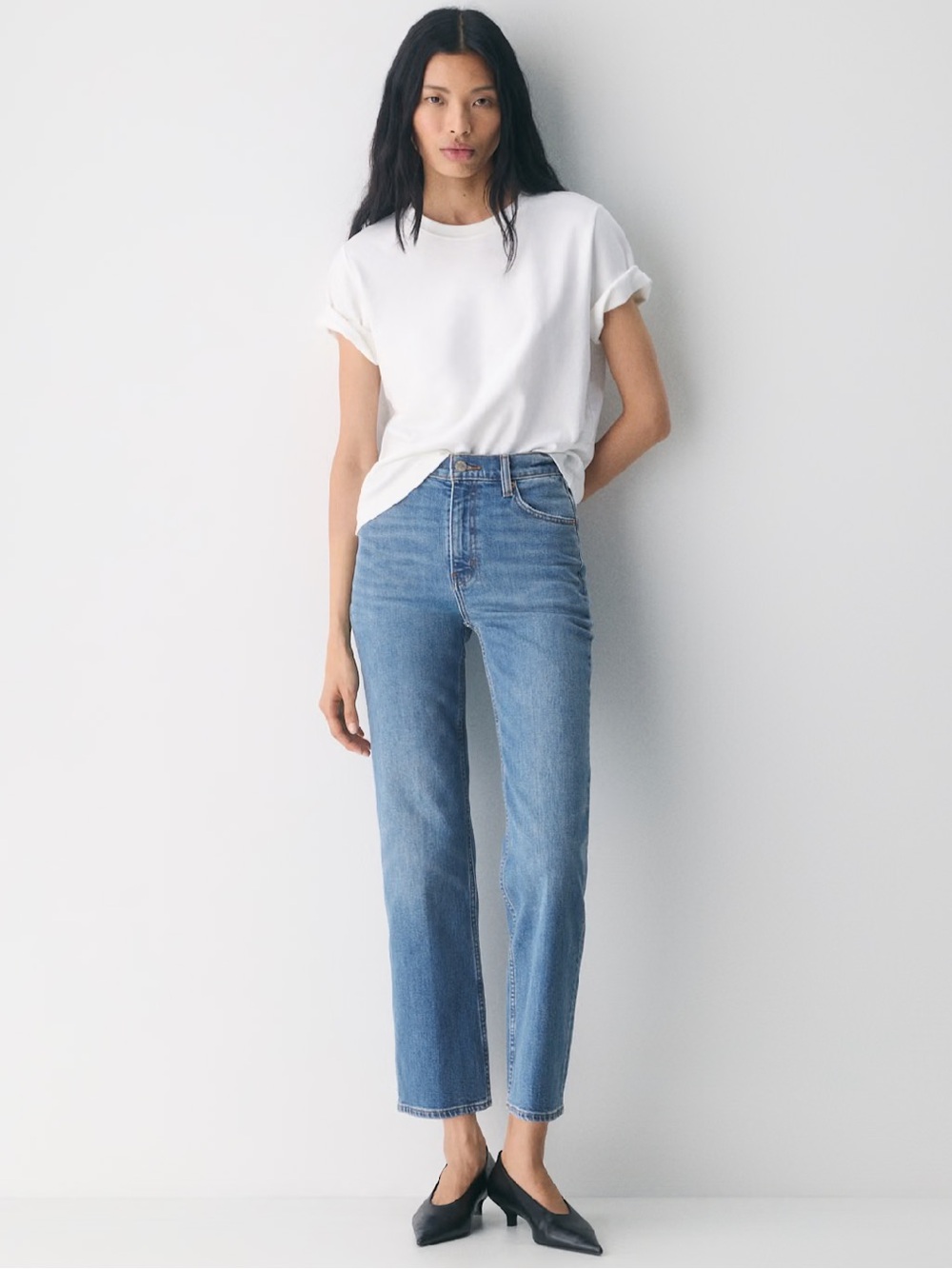 Aritzia Denim Forum The Arlo High Rise Straight Jeans Size 24